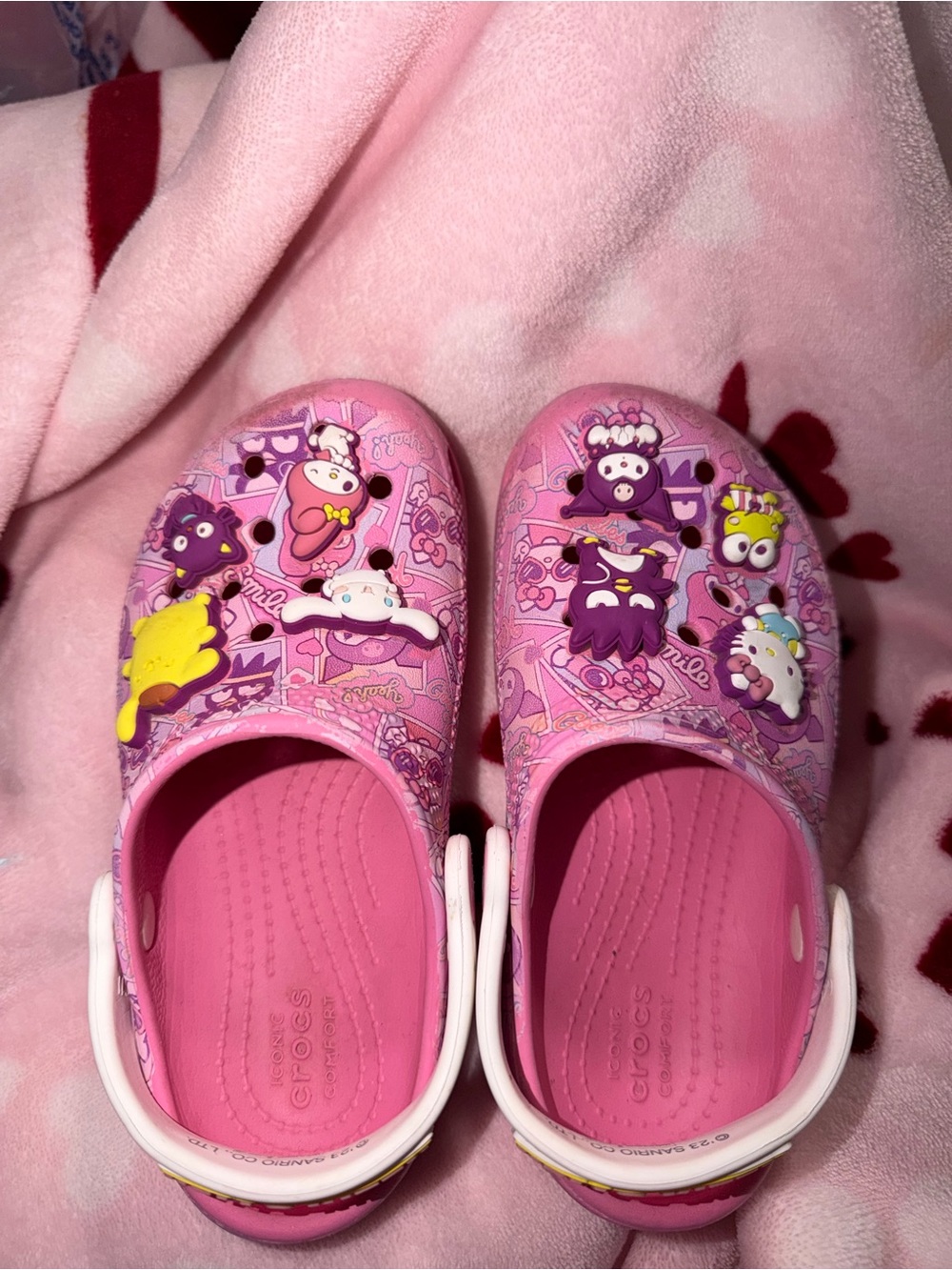CROCS Kids Pink Character Jibbitz One-Piece Clogs